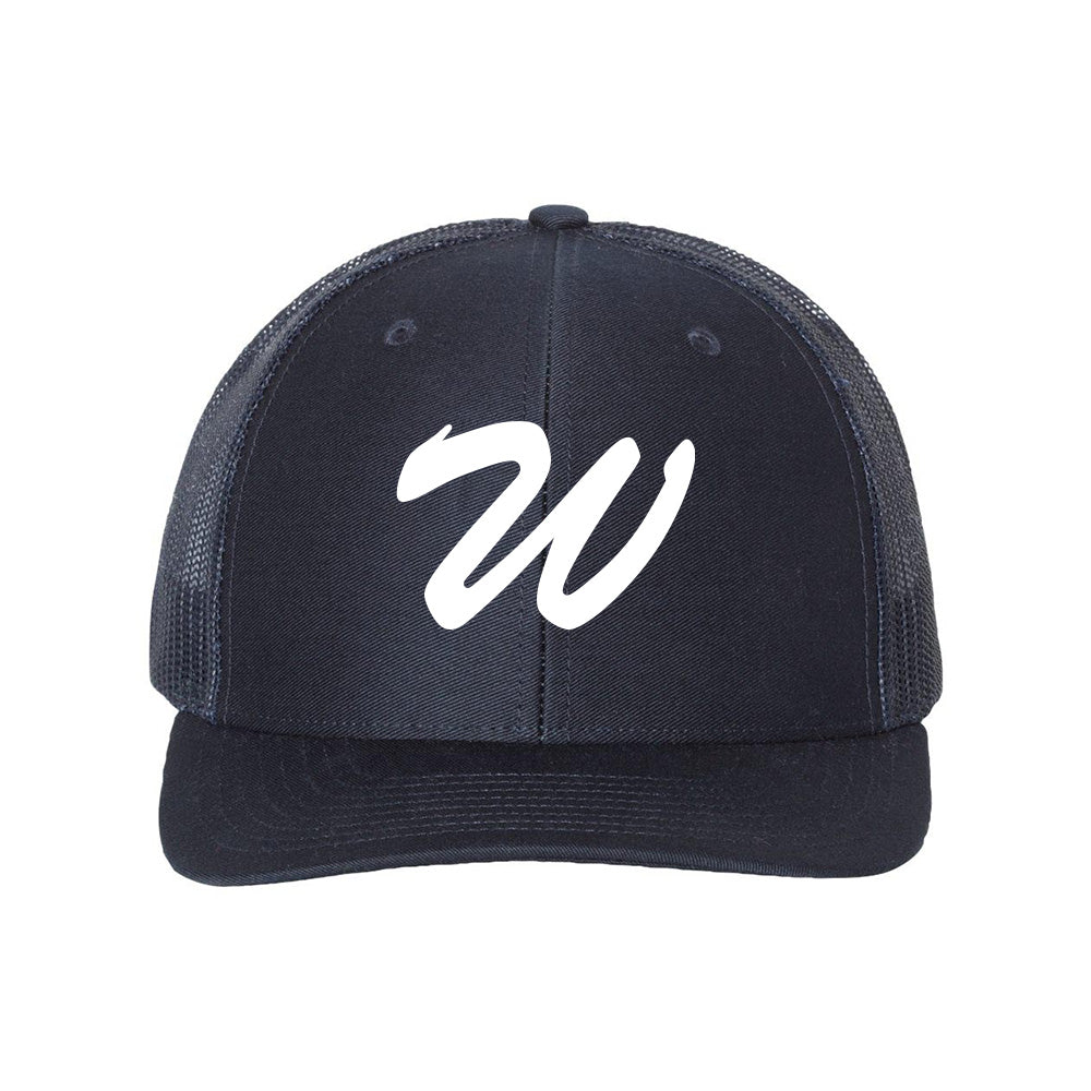 Embroidered W ~ Trucker Cap ~ Wilmette Baseball