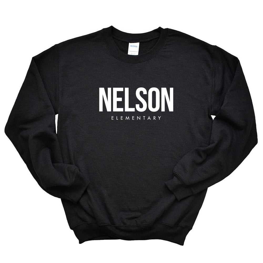 Modern ~ Raglan Crewneck Sweatshirt Sweatshirt ~ Nelson Elementary School