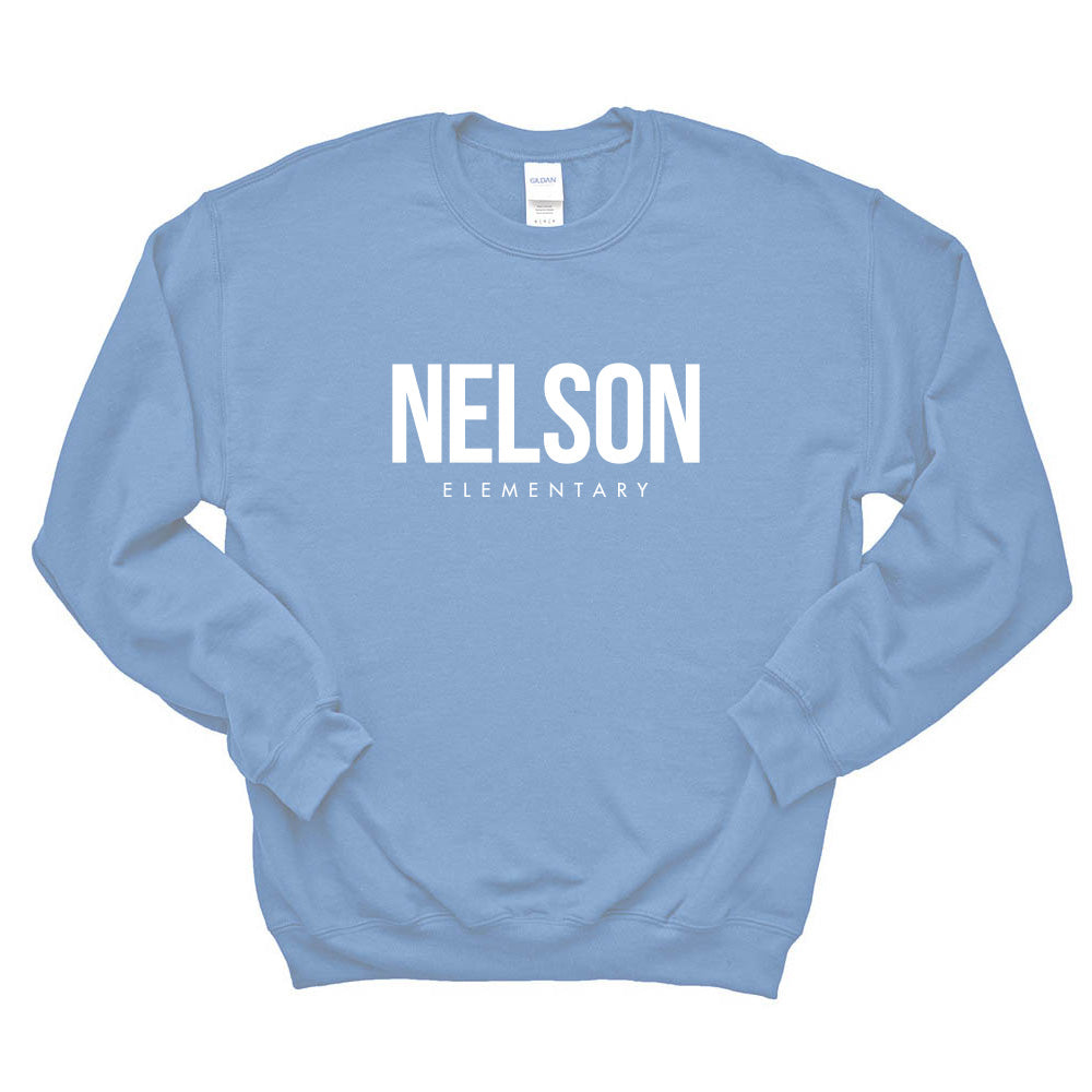 Modern ~ Raglan Crewneck Sweatshirt Sweatshirt ~ Nelson Elementary School