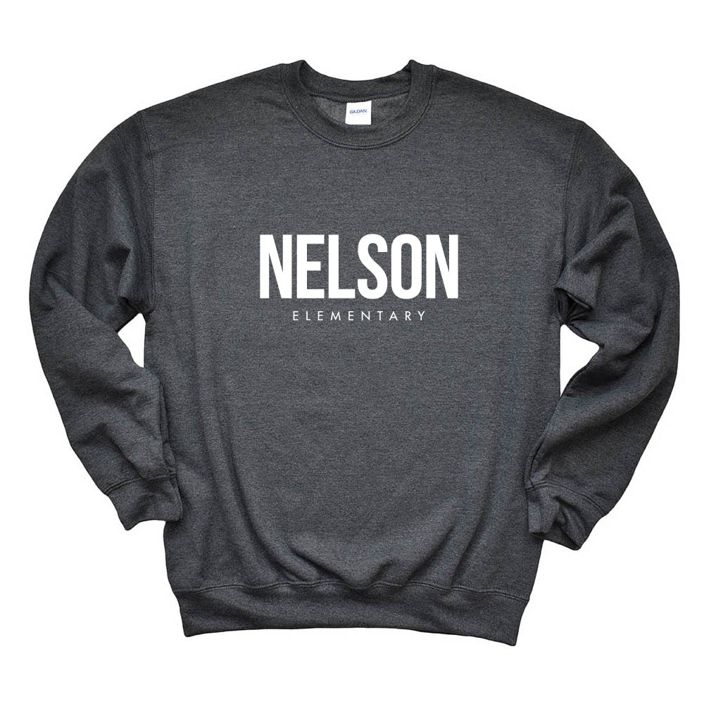 Modern ~ Raglan Crewneck Sweatshirt Sweatshirt ~ Nelson Elementary School