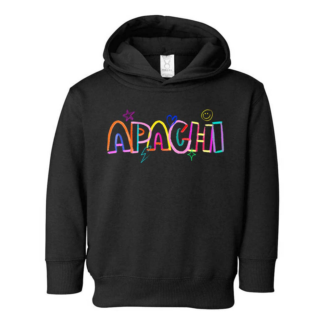 Neon Doodle ~ Toddler Hoodie ~ Apachi Day Camp