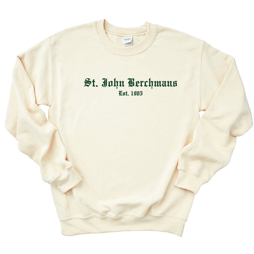 Old English ~ Crewneck Sweatshirt ~ St. John Berchmans