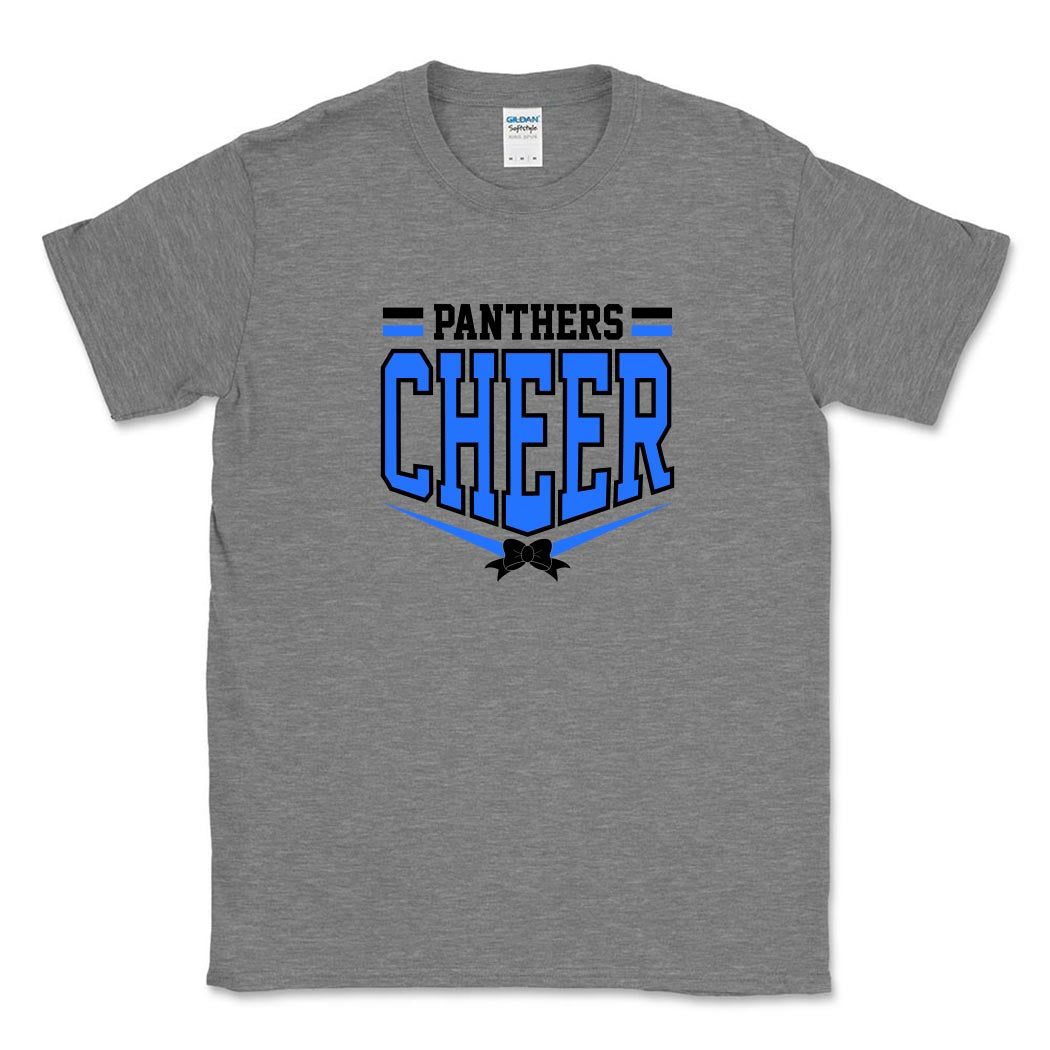Panthers Cheer ~ Cotton T-Shirt ~ East Prairie Cheer-graphite heather