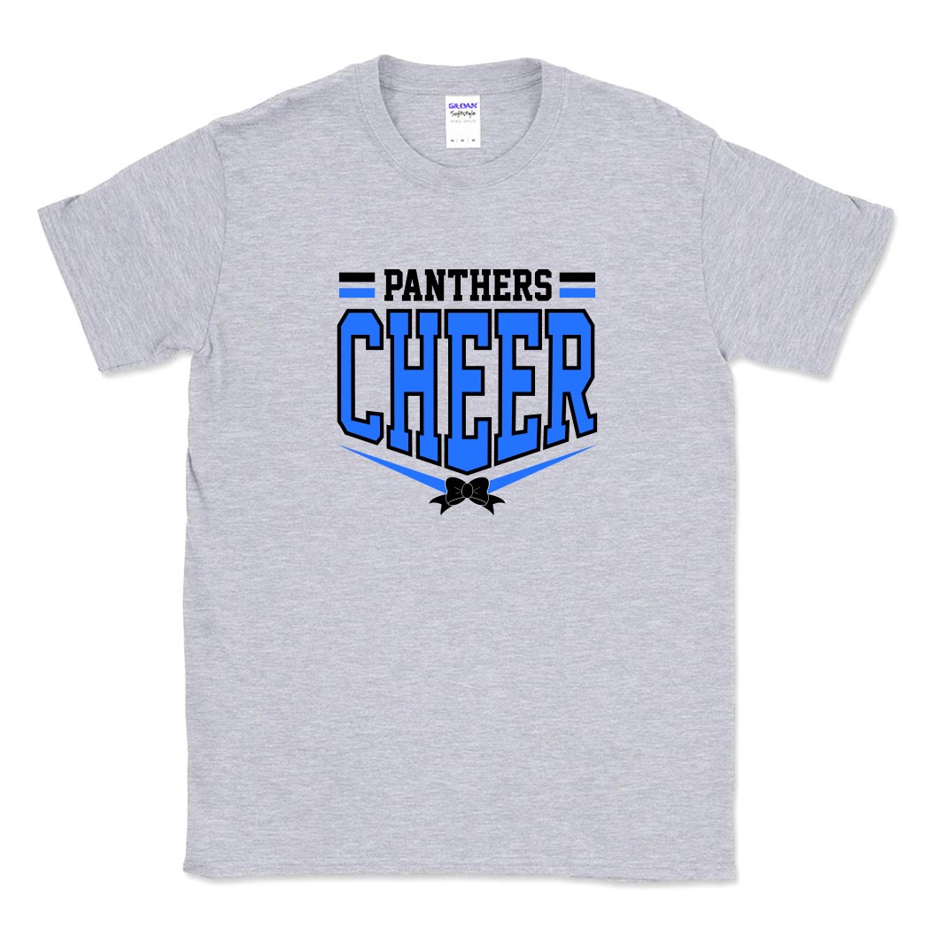 Panthers Cheer ~ Cotton T-Shirt ~ East Prairie Cheer-sport grey