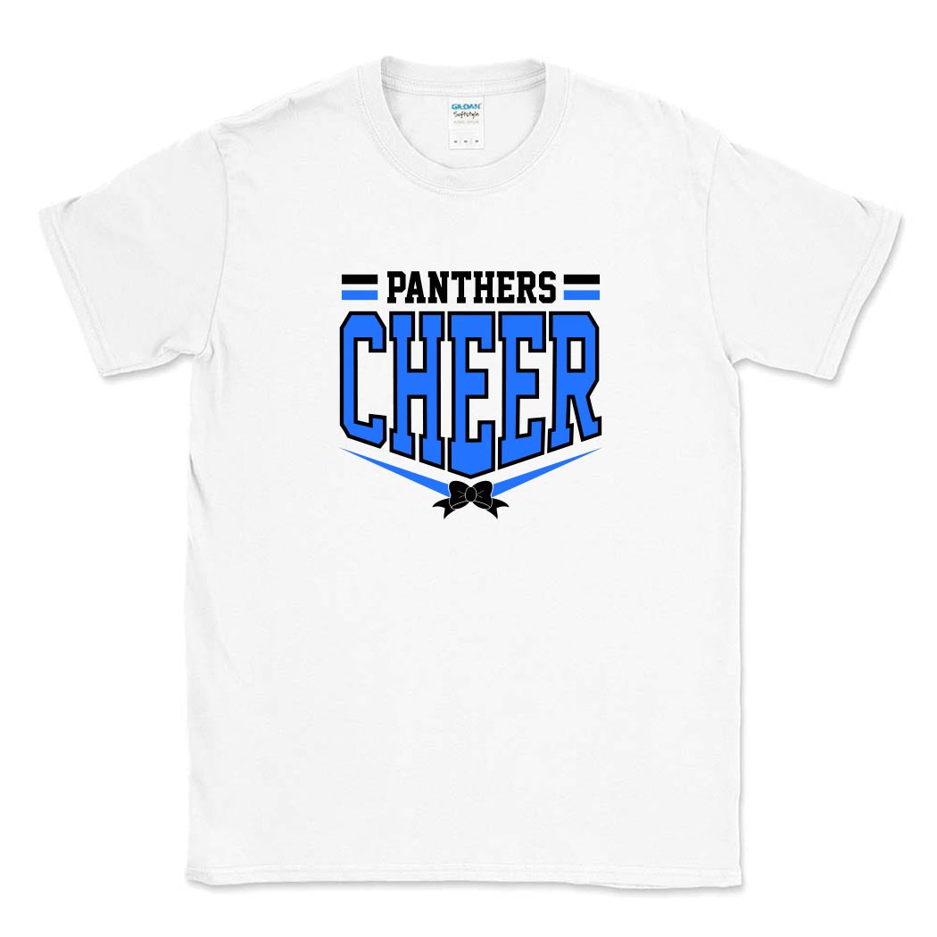 Panthers Cheer ~ Cotton T-Shirt ~ East Prairie Cheer-white