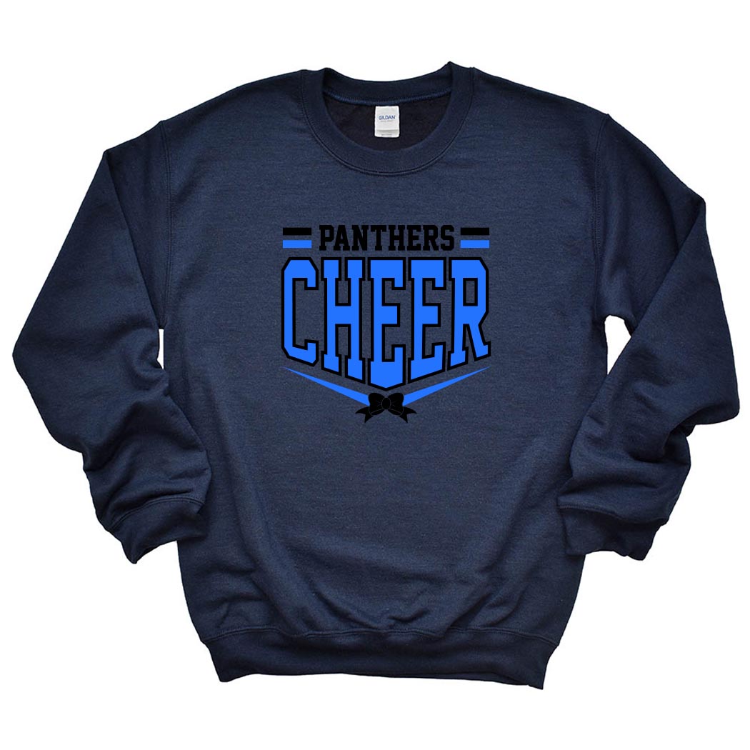 Panthers Cheer ~ Crewneck Sweatshirt ~ East Prairie Cheer-navy