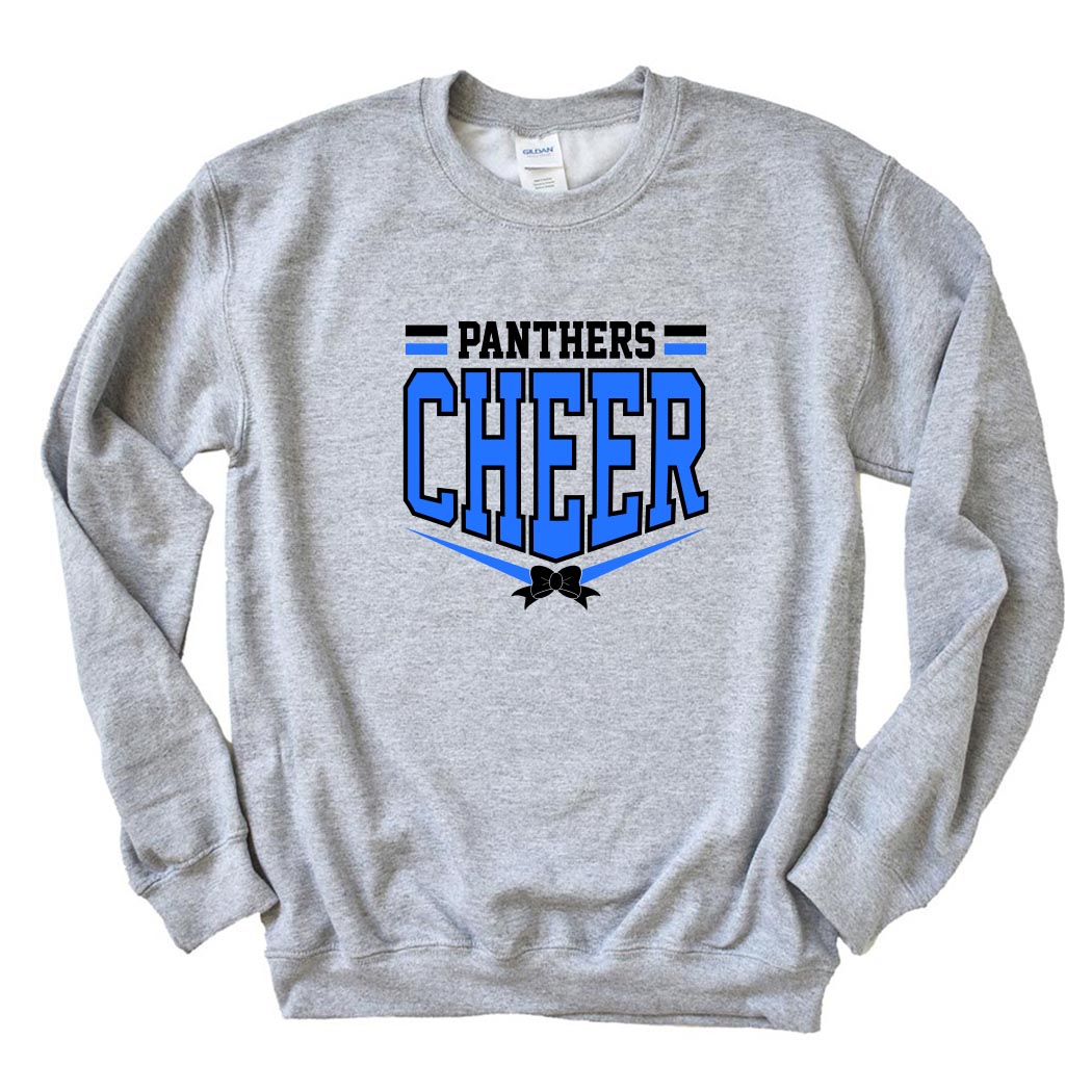 Panthers Cheer ~ Crewneck Sweatshirt ~ East Prairie Cheer-sport grey