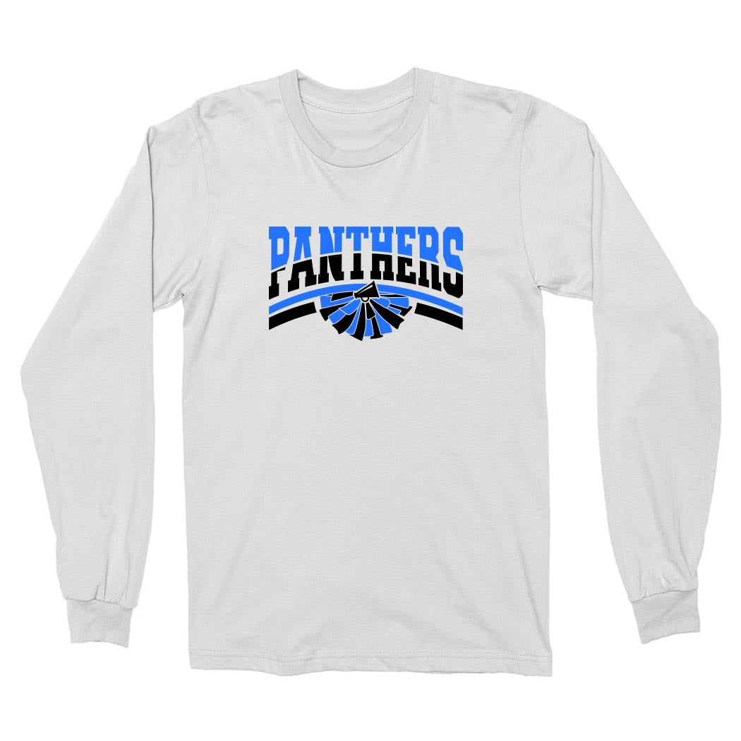 Panthers Varsity Spirit ~ Cotton Long Sleeve T-Shirt ~ East Prairie Cheer-white