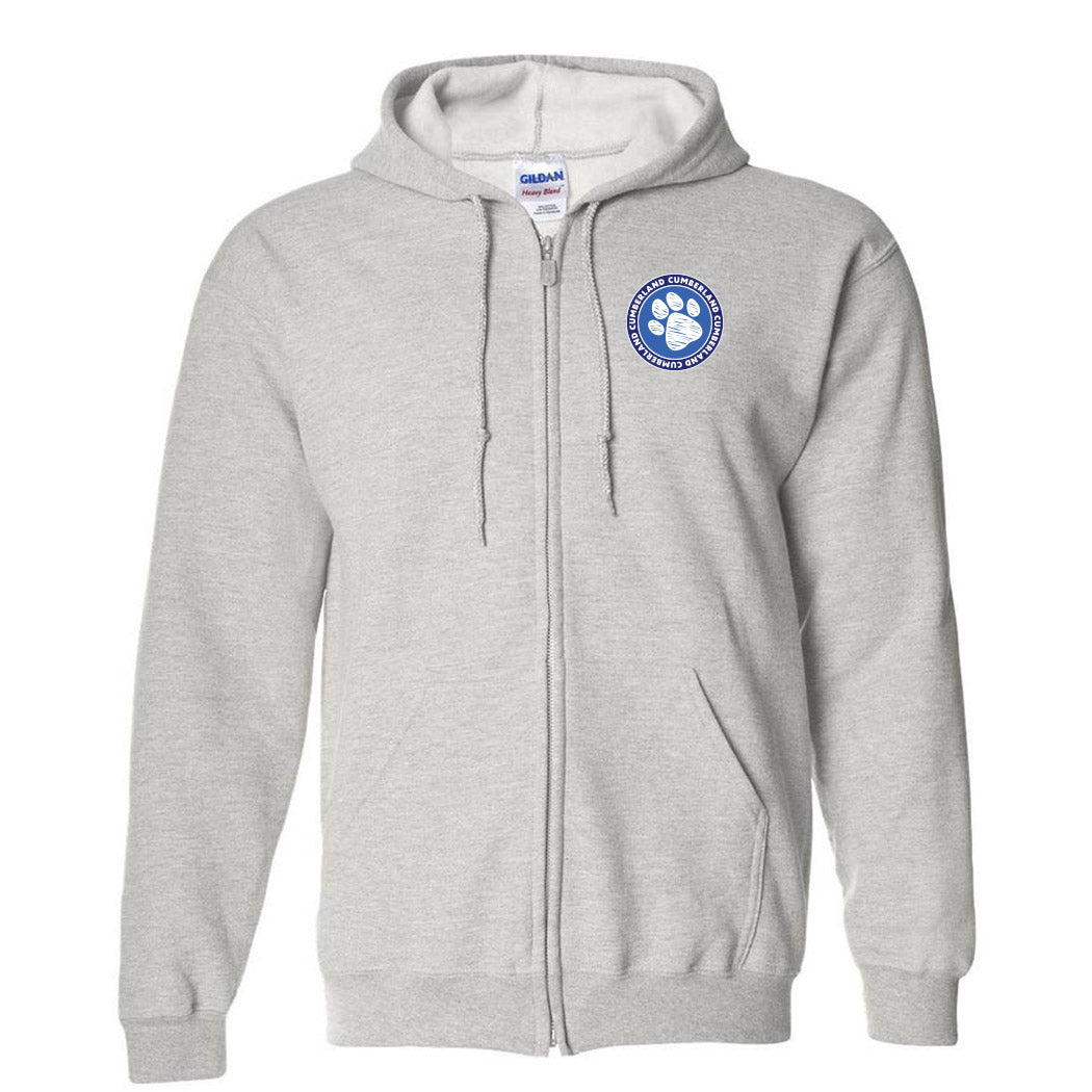 Paw Badge ~ Zip Hoodie ~ Cumberland Elementary School