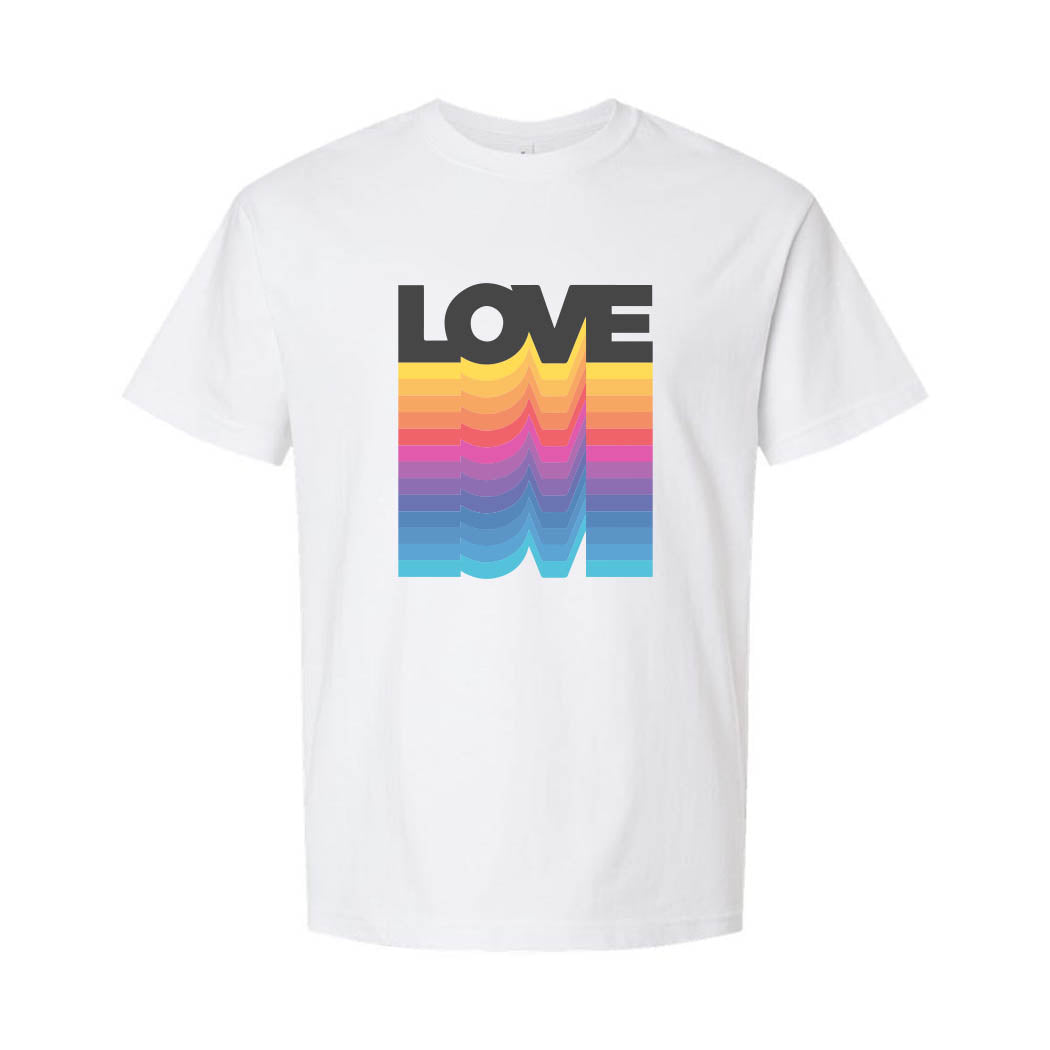 Prismatic Rainbow Love ~ Heavyweight Cotton T-Shirt ~ humanKIND
