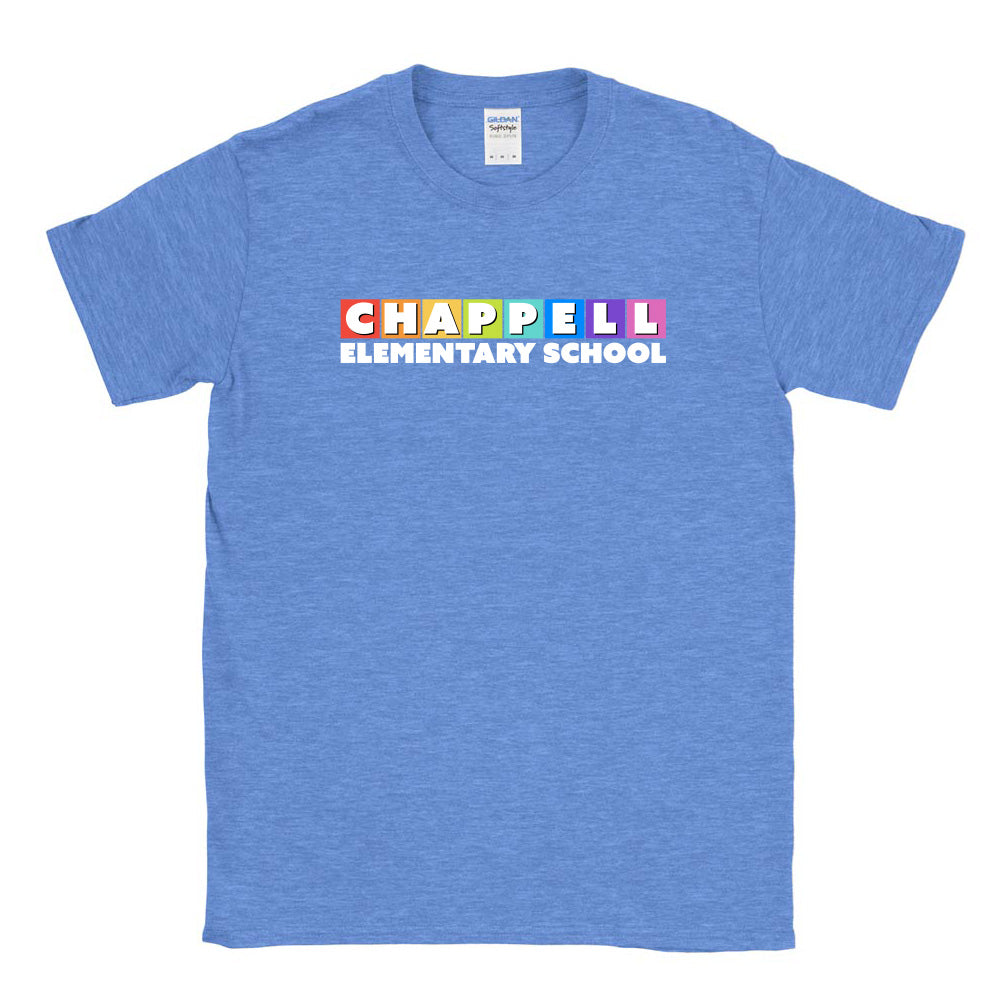 Rainbow Row ~ Cotton T-Shirt ~ Chappell Elementary School