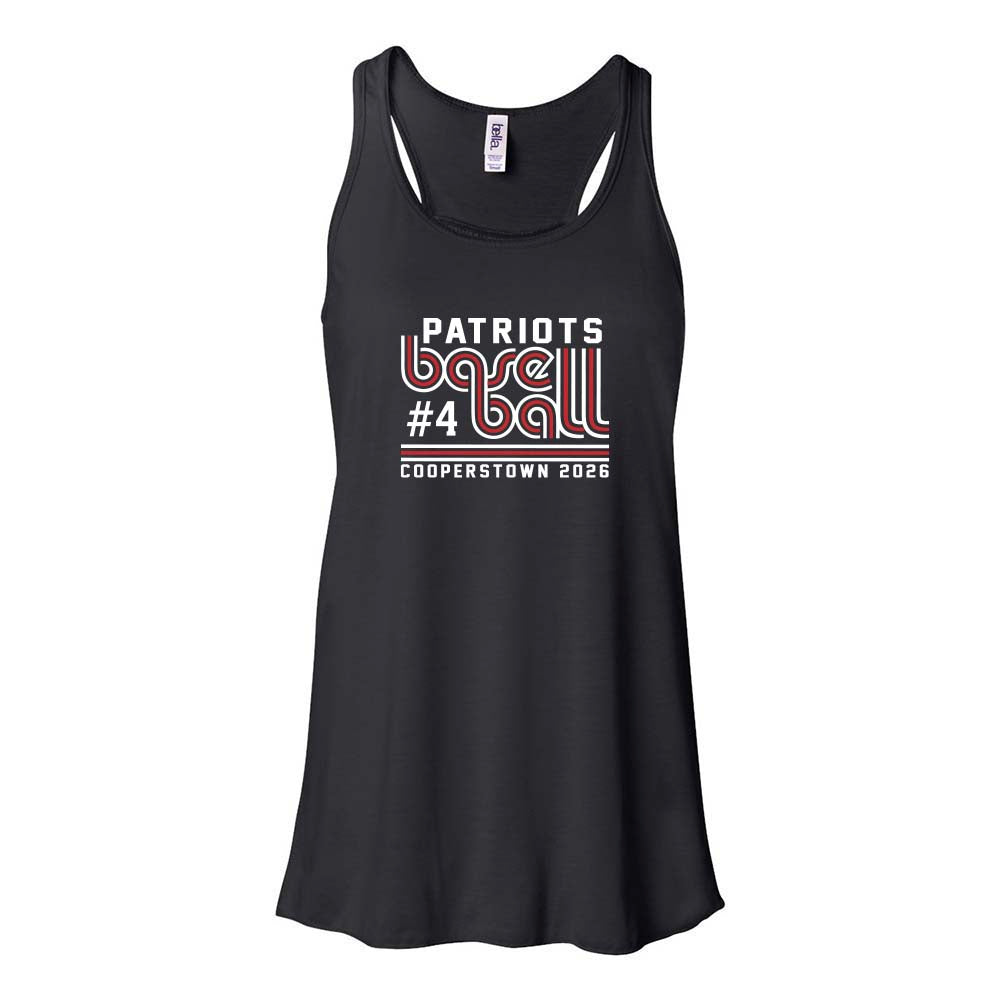 12U Red Cooperstown Team 2026 ~ Flowy Racerback Tank ~ Glenview Patriots-true royal