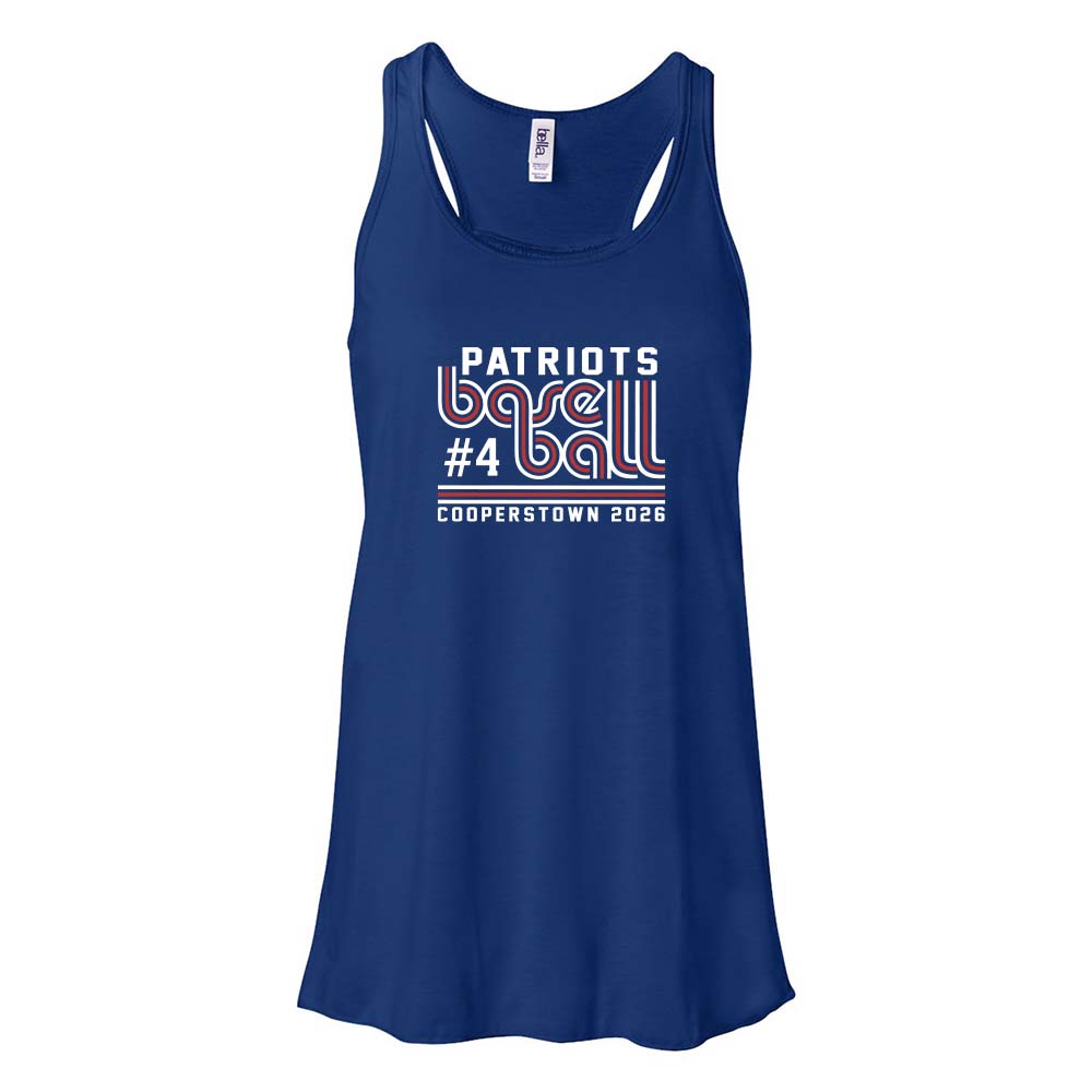12U Red Cooperstown Team 2026 ~ Flowy Racerback Tank ~ Glenview Patriots-true royal