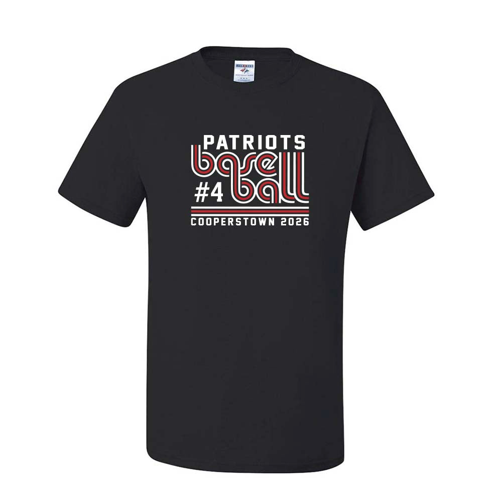 12U Red Cooperstown Team 2026 ~ 50/50 T-Shirt ~ Glenview Patriots-athletic heather
