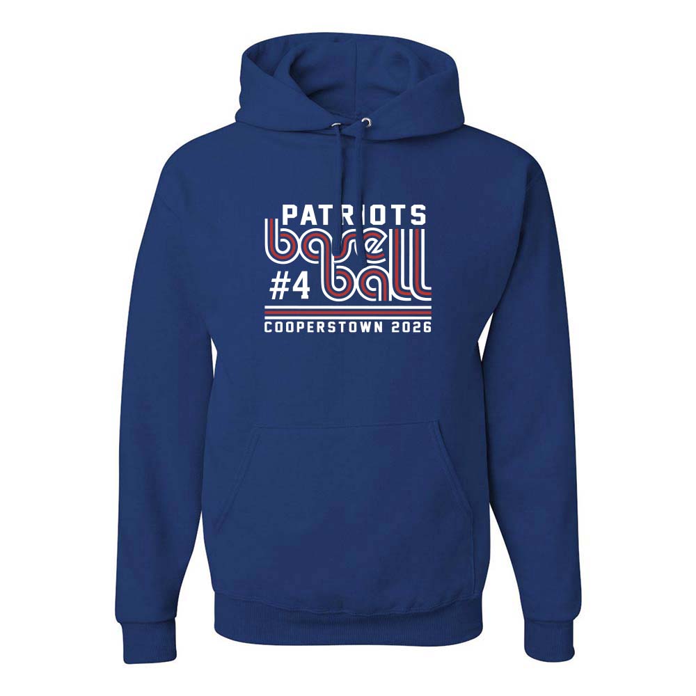 12U Red Cooperstown Team 2026 ~ Hoodie ~ Glenview Patriots-athletic heather