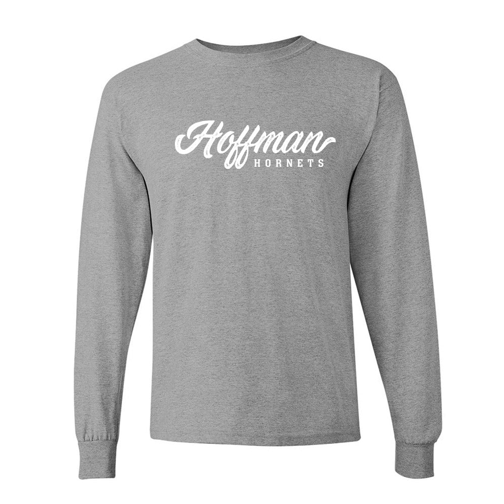 Retro Script Hoffman ~ Cotton Long Sleeve T-Shirt ~ Hoffman Elementary School