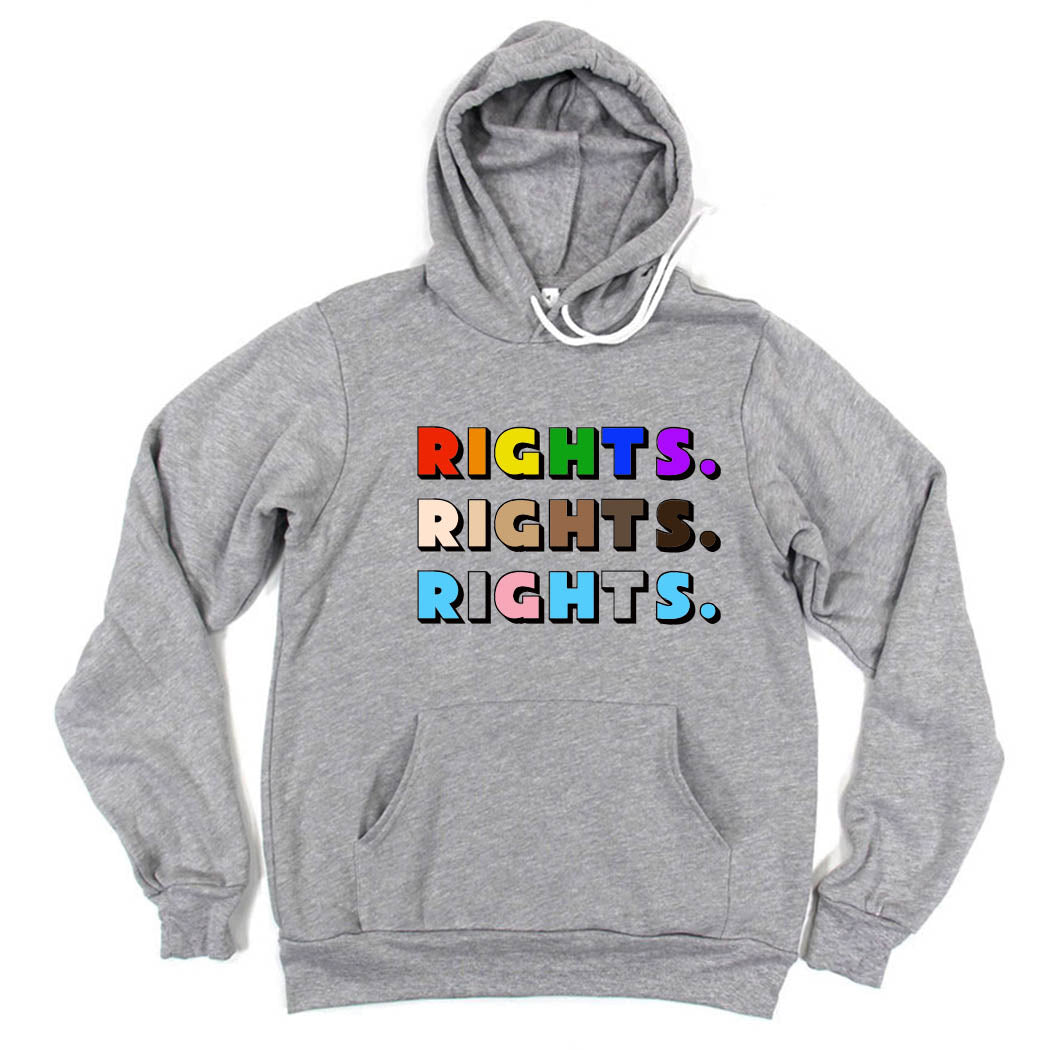 Rights Rights Rights ~ Sponge Fleece Hoodie ~ humanKIND-athletic heather