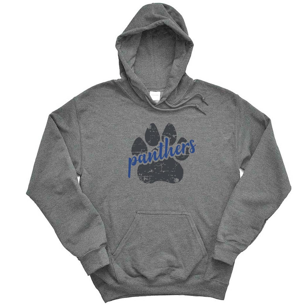 Script Paw Panthers ~ Hoodie ~ East Prairie School-graphite heather