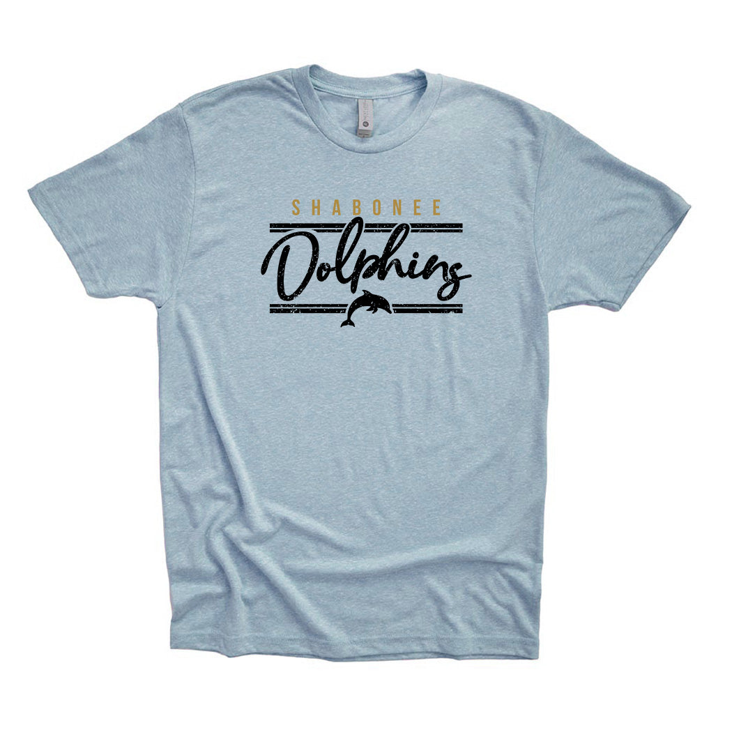 Dolphins Arc ~ Triblend T-Shirt ~ Shabonee Elementary School Staff