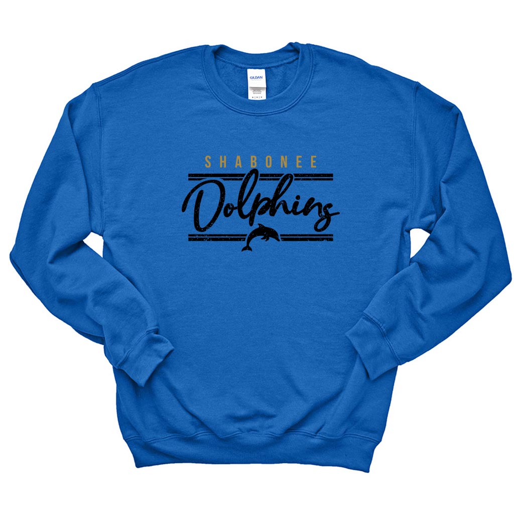 Dolphins Arc ~ Crewneck Sweatshirt ~ Shabonee Elementary School Staff