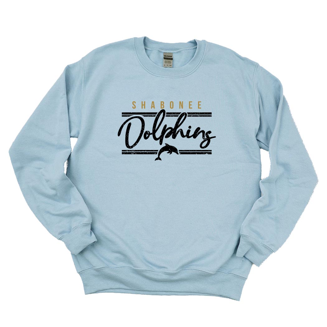 Dolphins Arc ~ Crewneck Sweatshirt ~ Shabonee Elementary School Staff