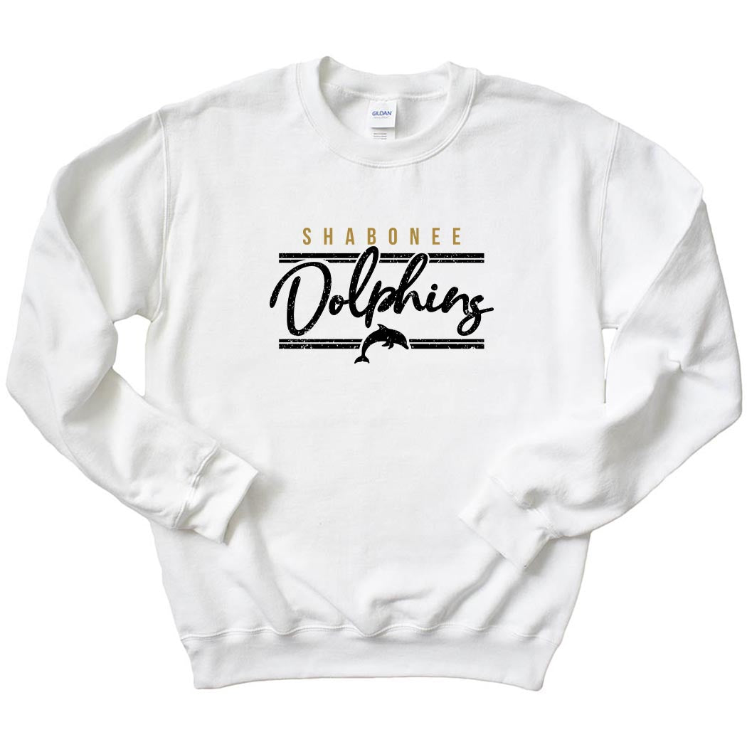 Dolphins Arc ~ Crewneck Sweatshirt ~ Shabonee Elementary School Staff