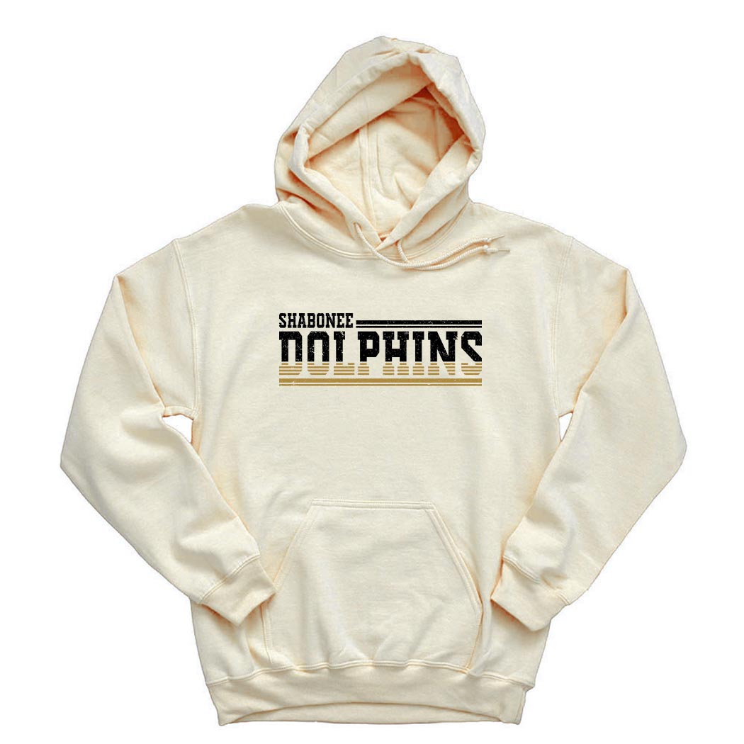 Dolphins Stripes ~ Hoodie ~ Shabonee Elementary School Staff