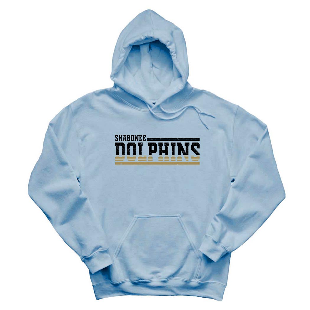 Dolphins Stripes ~ Hoodie ~ Shabonee Elementary School Staff
