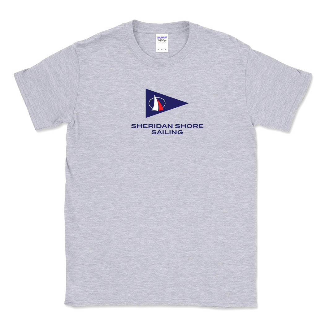 Cotton T-Shirt ~ Sheridan Shore Sailing-sport grey
