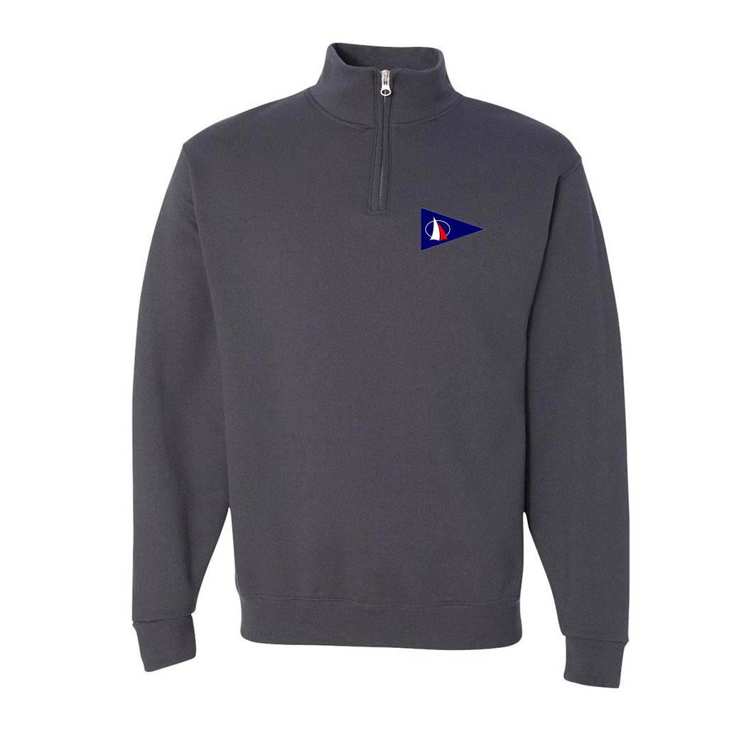 Quarter-Zip Sweatshirt ~ Sheridan Shore Sailing-charcoal grey