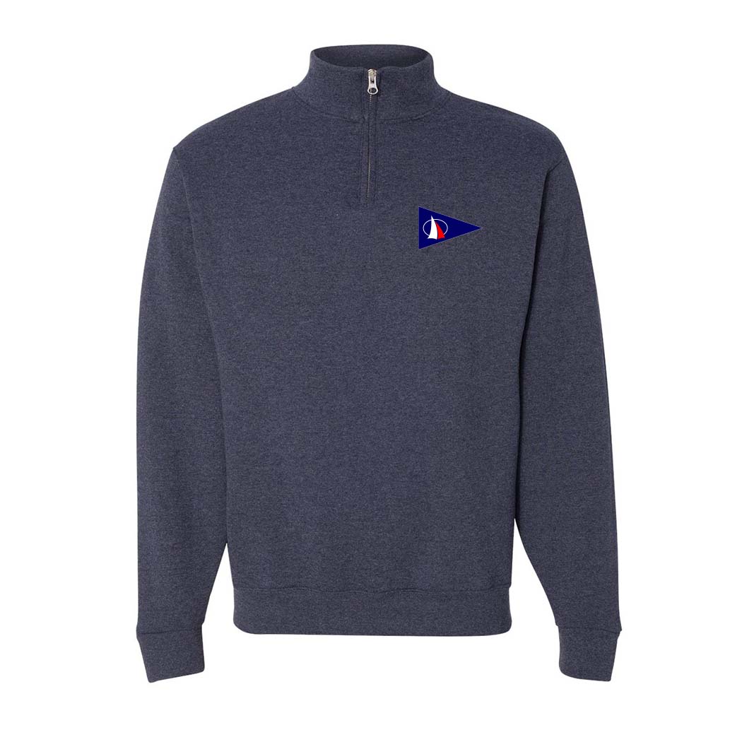 Quarter-Zip Sweatshirt ~ Sheridan Shore Sailing-vintage heather navy