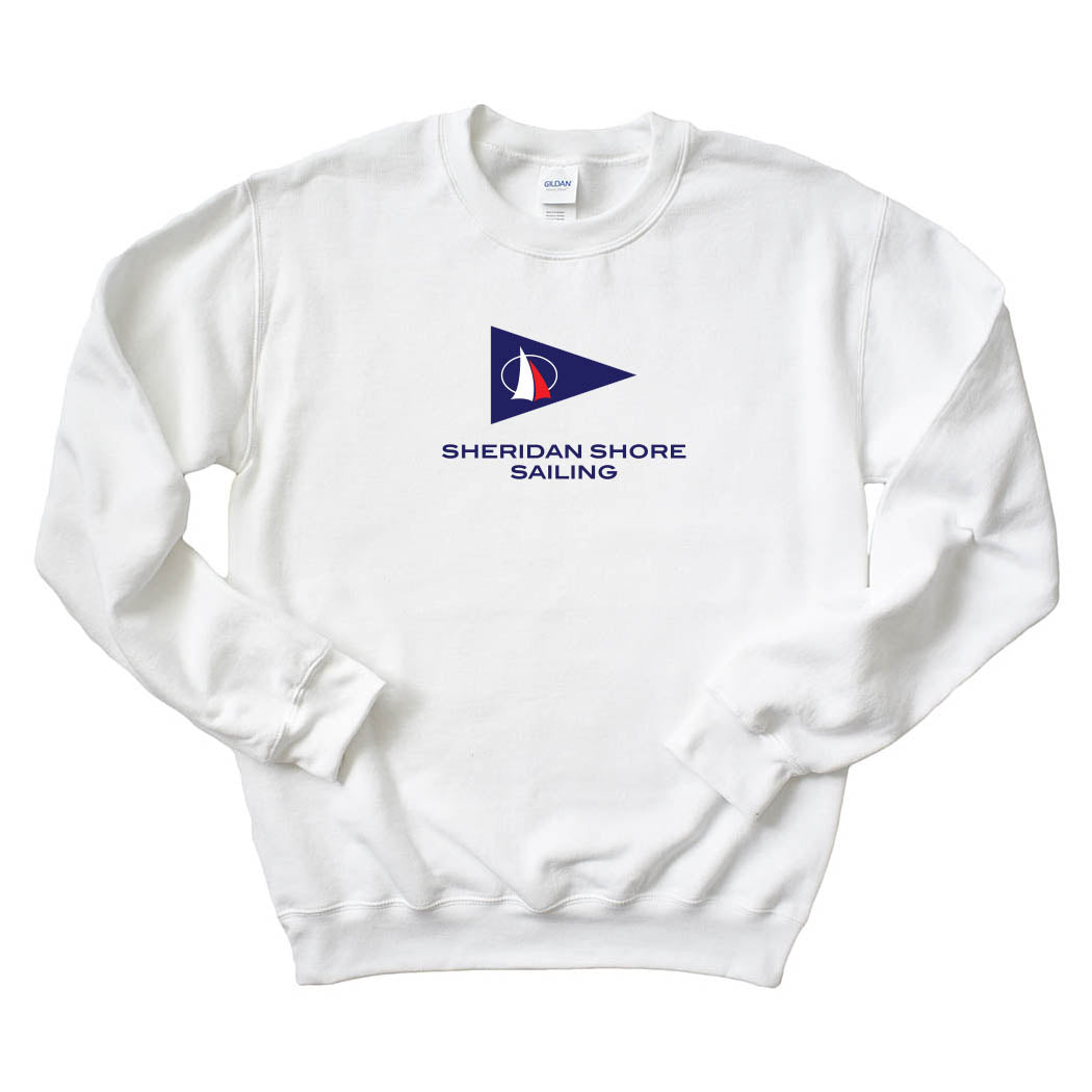 Crewneck Sweatshirt ~ Sheridan Shore Sailing-white