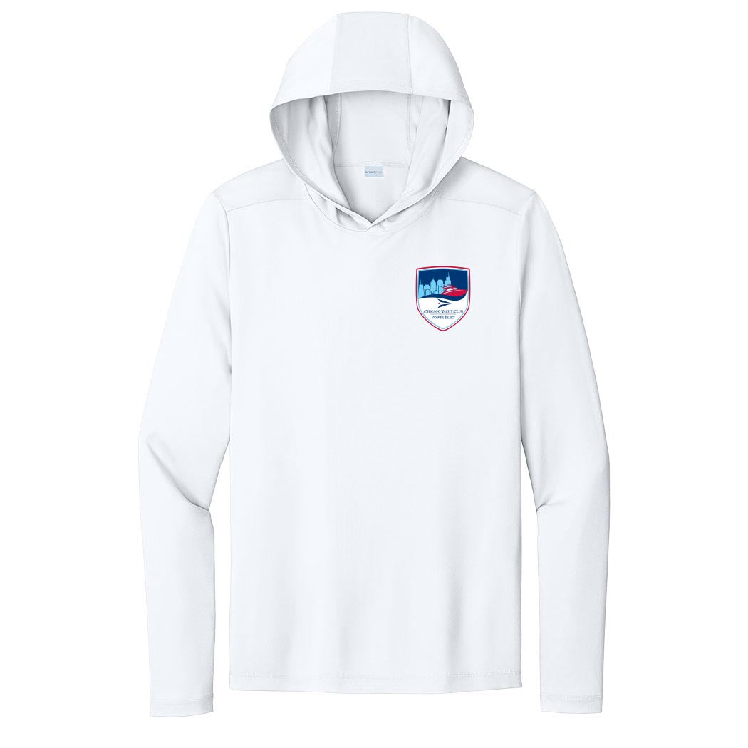 Logo - Power Fleet ~ Performance Long Sleeve Hoodie ~ Chicago Yacht Club
