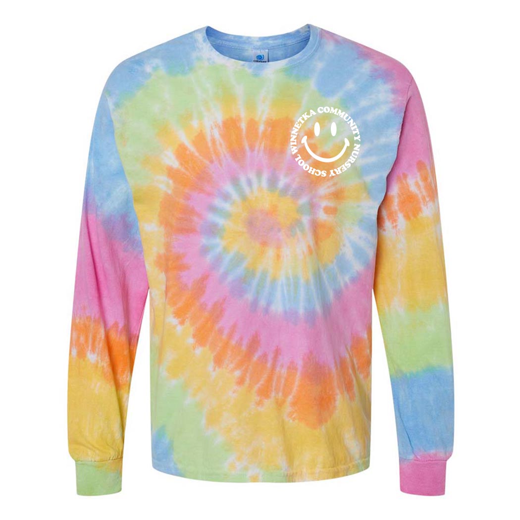 Smiley ~ Youth Tie Dye T-Shirt ~ Winnetka Community Nursery School