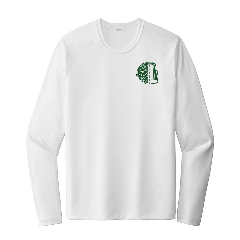 Spirit Squad Wildcats ~ Long Sleeve Performance Tee ~ Wood Oaks Junior High Athletics