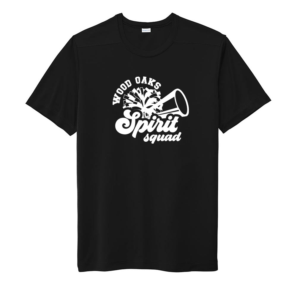 Spirit Squad ~ Performance Tee ~ Wood Oaks Junior High Athletics-black