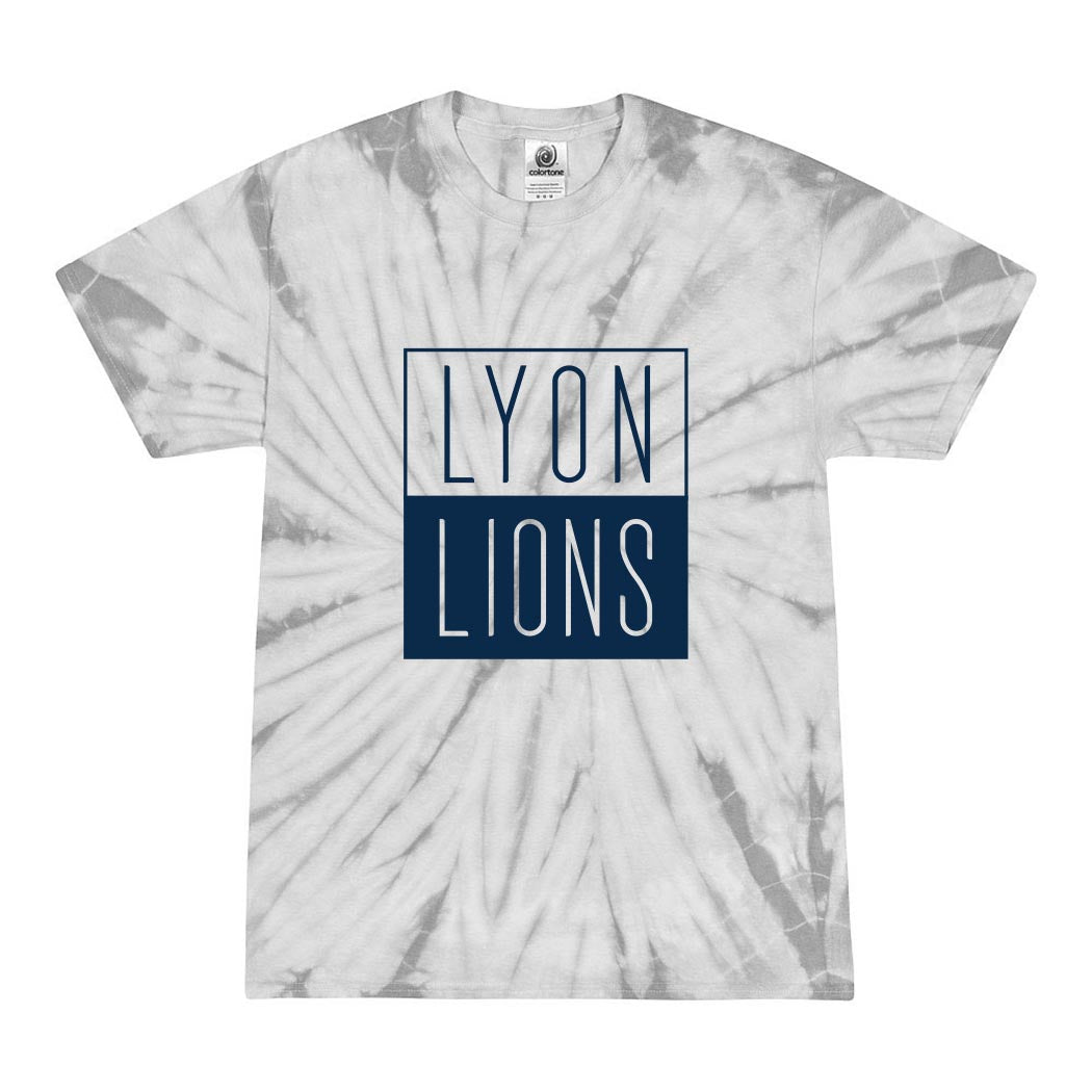 Lyon Lions Stacked ~ Tie Dye T-Shirt ~ Lyon Elementary School