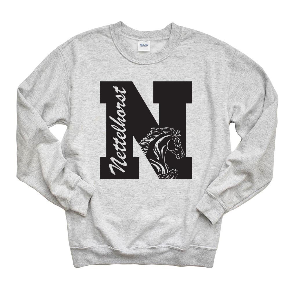 Stallion Stamp ~ Crewneck Sweatshirt ~ Nettelhorst School