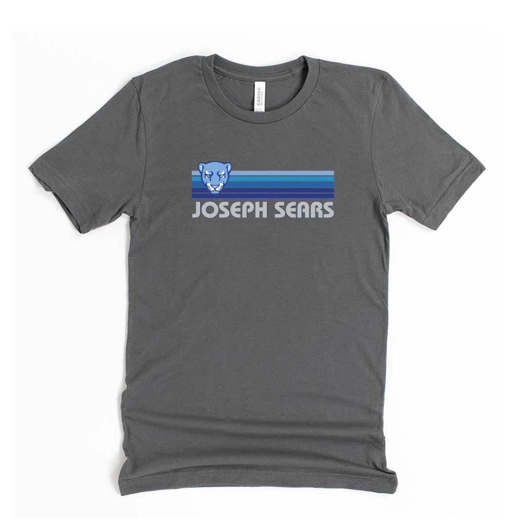 Sunset Stripes ~ Jersey T-Shirt ~ Joseph Sears School-asphalt
