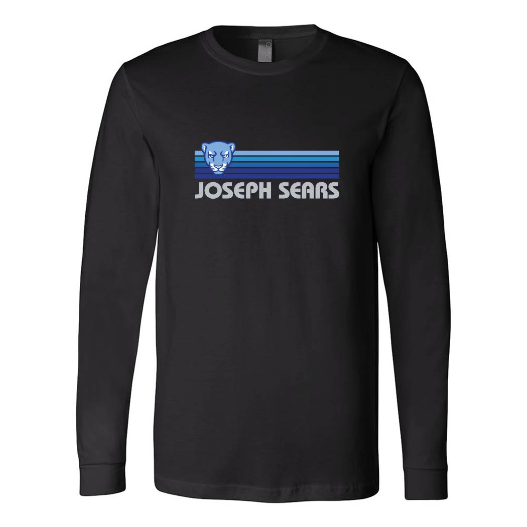Sunset Stripes ~ Jersey Long Sleeve T-Shirt ~ Joseph Sears School-black