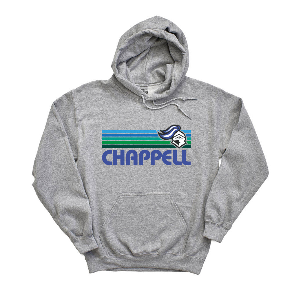 Sunset Stripes ~ Hoodie ~ Chappell Elementary School-sport grey