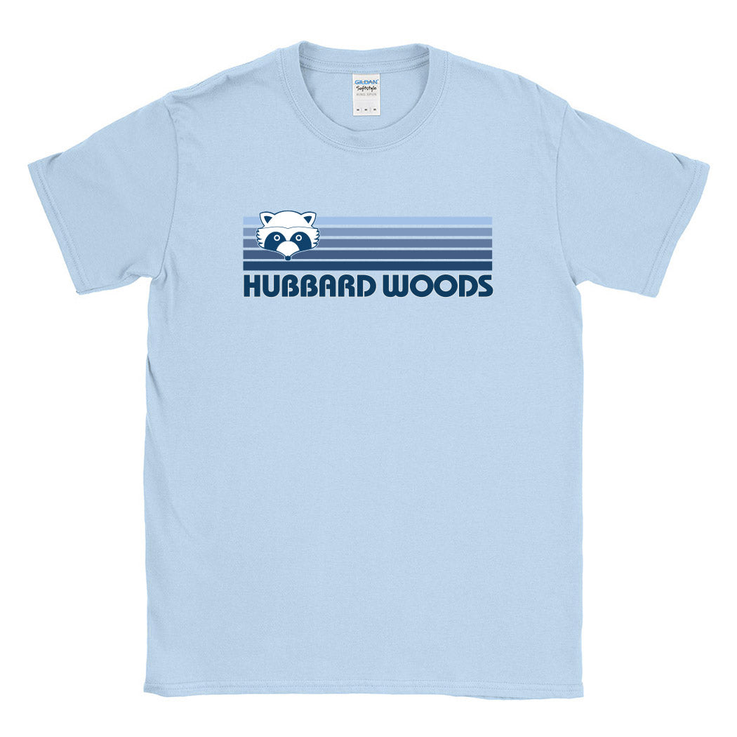 Sunset Stripes ~ Cotton T-Shirt ~ Hubbard Woods Elementary School-light blue