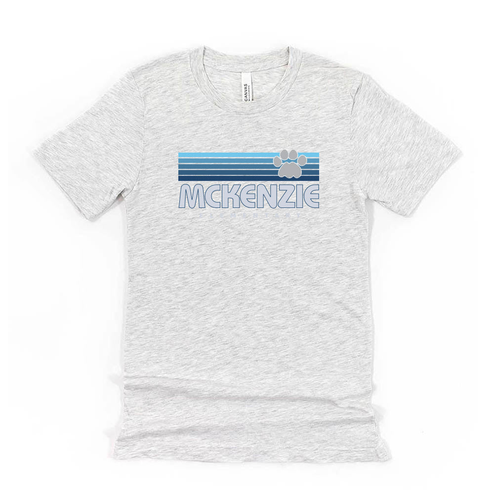 Sunset Stripes ~ Jersey T-Shirt ~ McKenzie Elementary School-ash