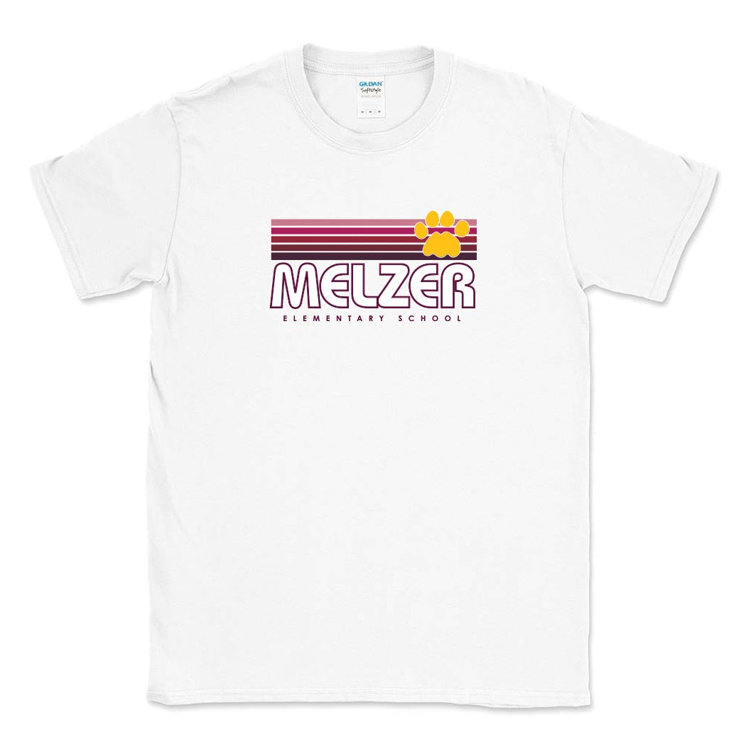Sunset Stripes ~ Cotton T-Shirt ~ Melzer Elementary School