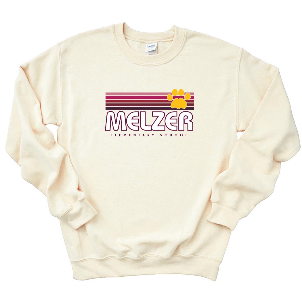 Sunset Stripes ~ Crewneck Sweatshirt ~ Melzer Elementary School