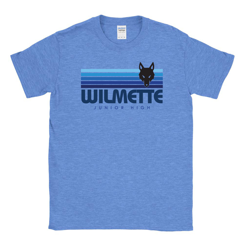 Sunset Stripes ~ Cotton T-Shirt ~ Wilmette Junior High School
