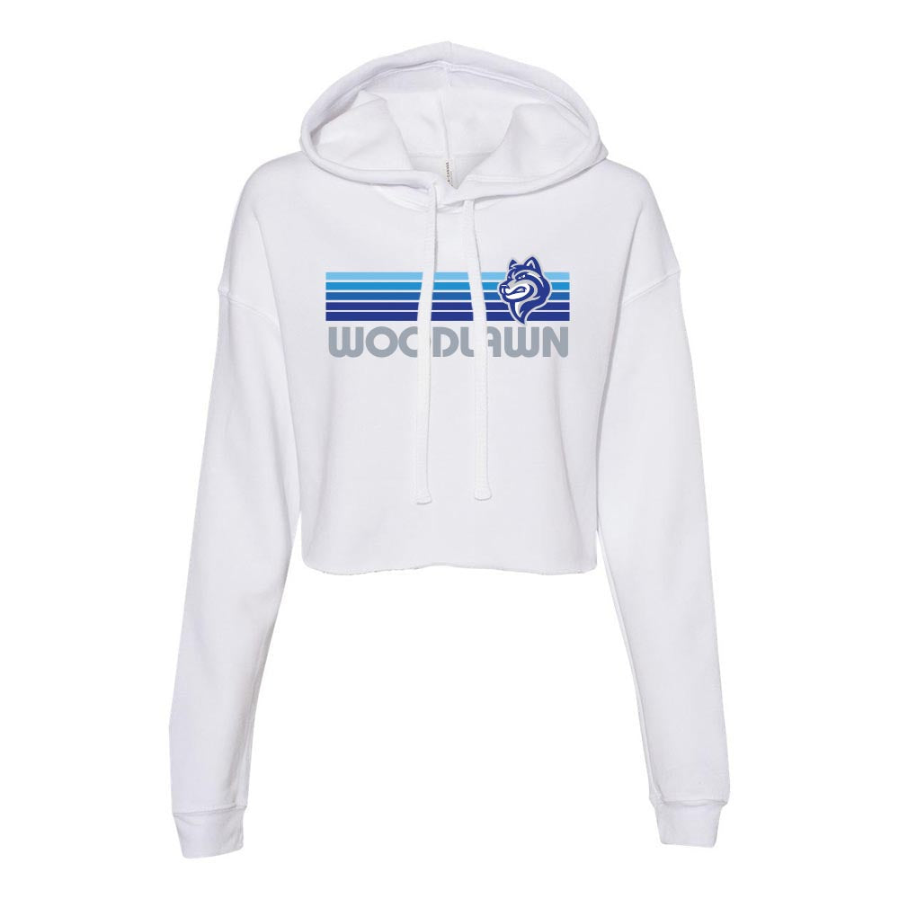 Sunset Stripes Woodlawn ~ Crop Hoodie ~ Woodlawn Middle School