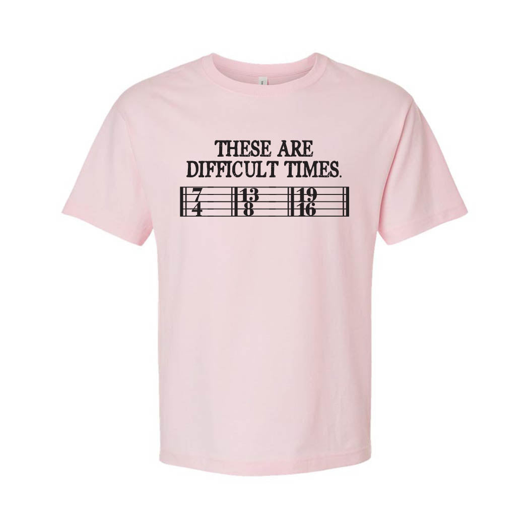 These Are Difficult Times ~ Youth Heavyweight Cotton T-Shirt ~ humanKIND