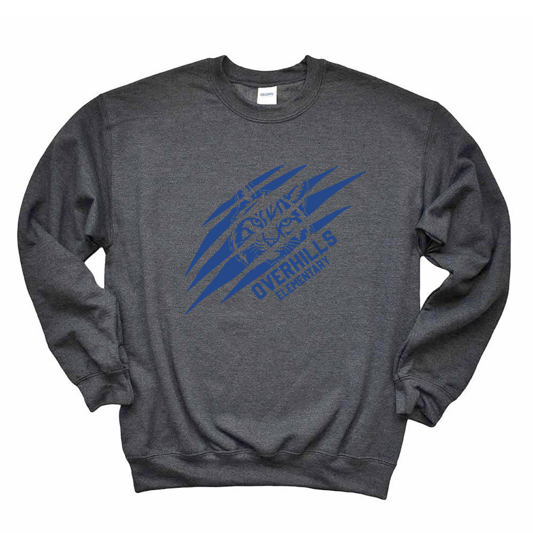 Torn - Overhills Elementary ~ Crewneck Sweatshirt ~ Overhills Elementary School