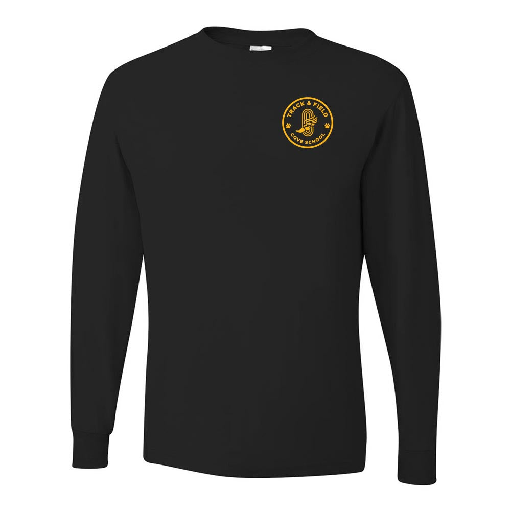 Track and Field Badge ~ 50/50 Long Sleeve T-Shirt ~ The Cove School